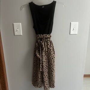 Black and leopard print Women's dress